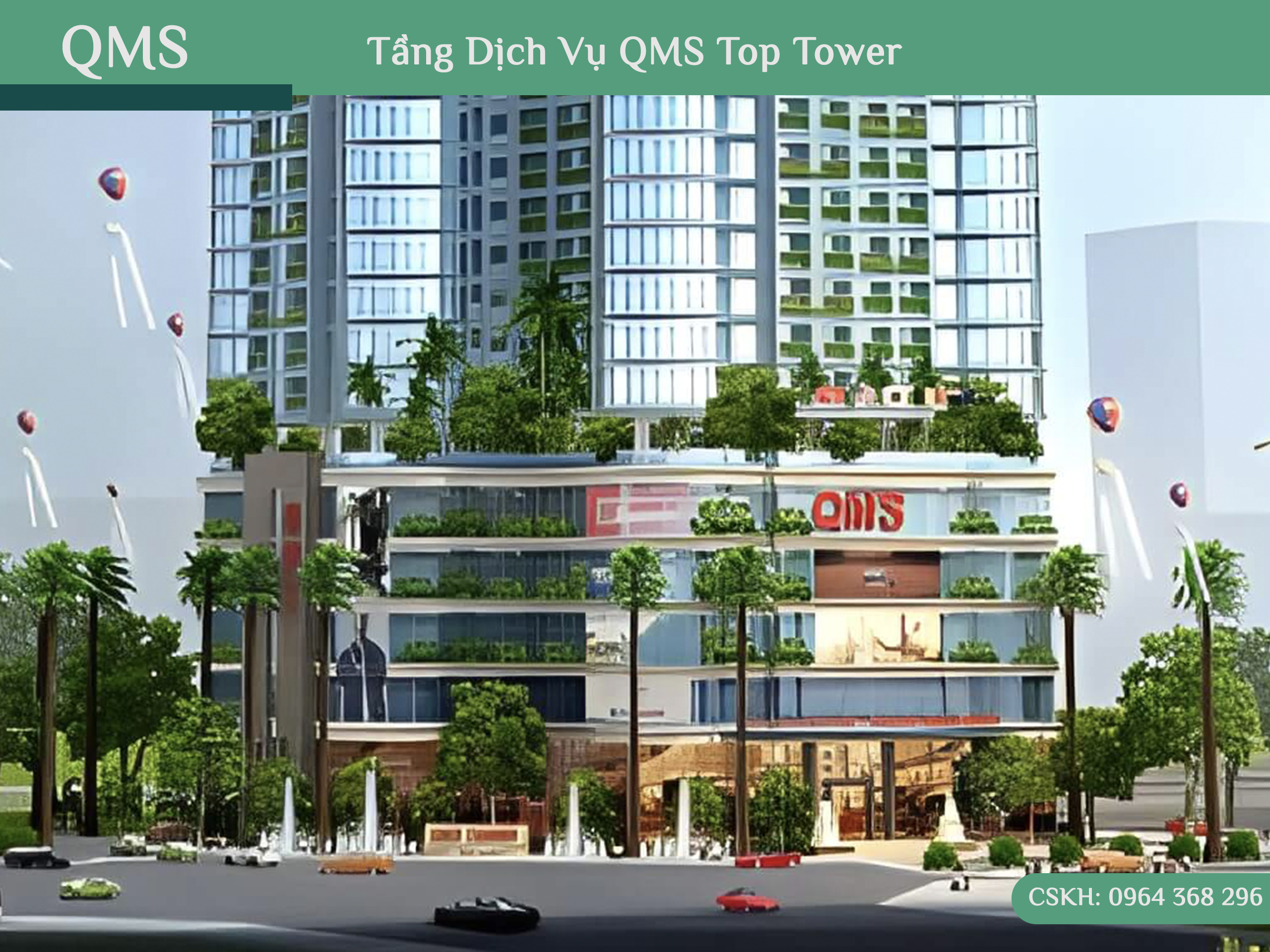 Phối cảnh tầng thương mại QMS Top Tower Tố Hữu