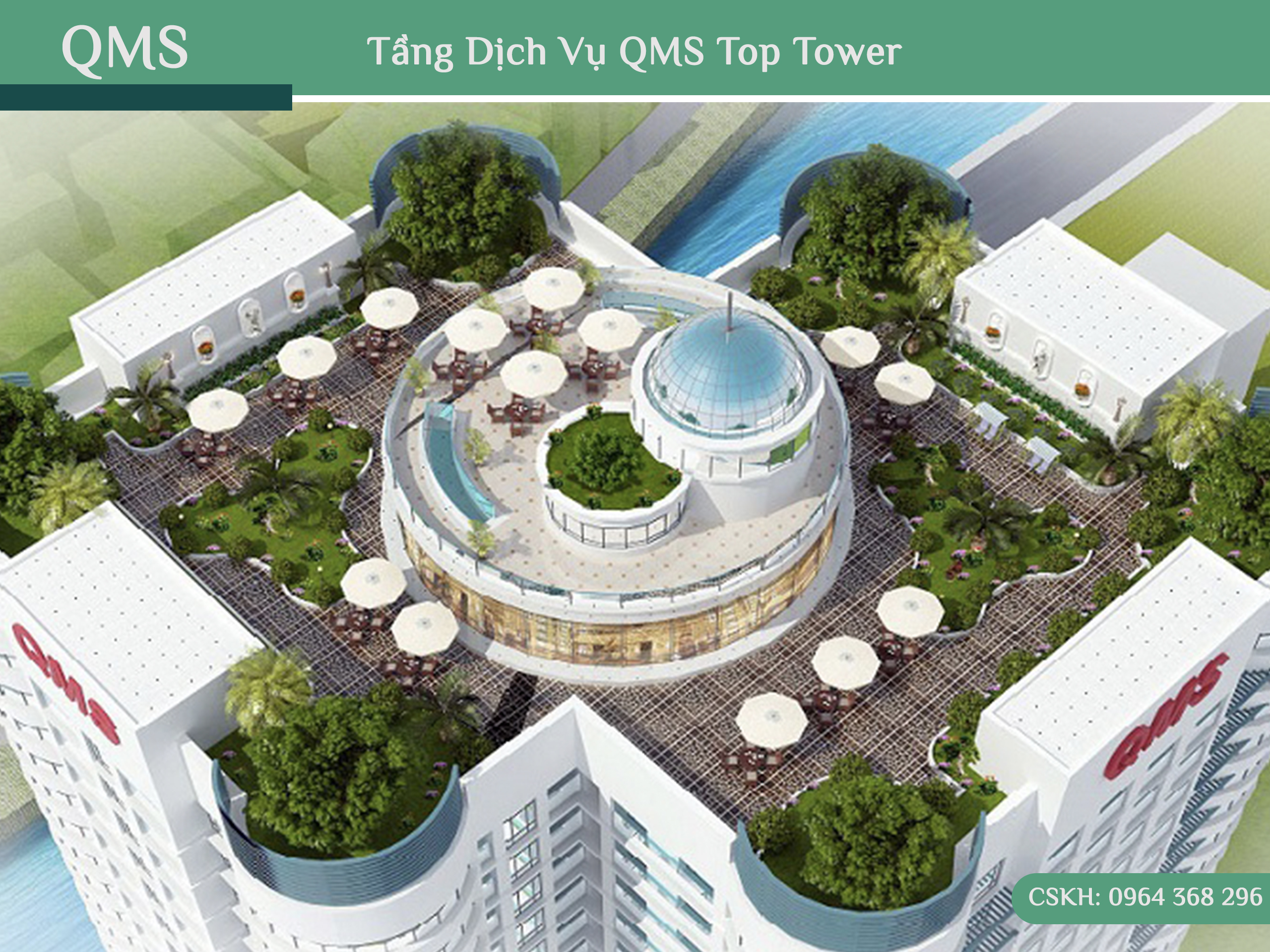 SkyView tầng mái QMS Top Tower Tố Hữu