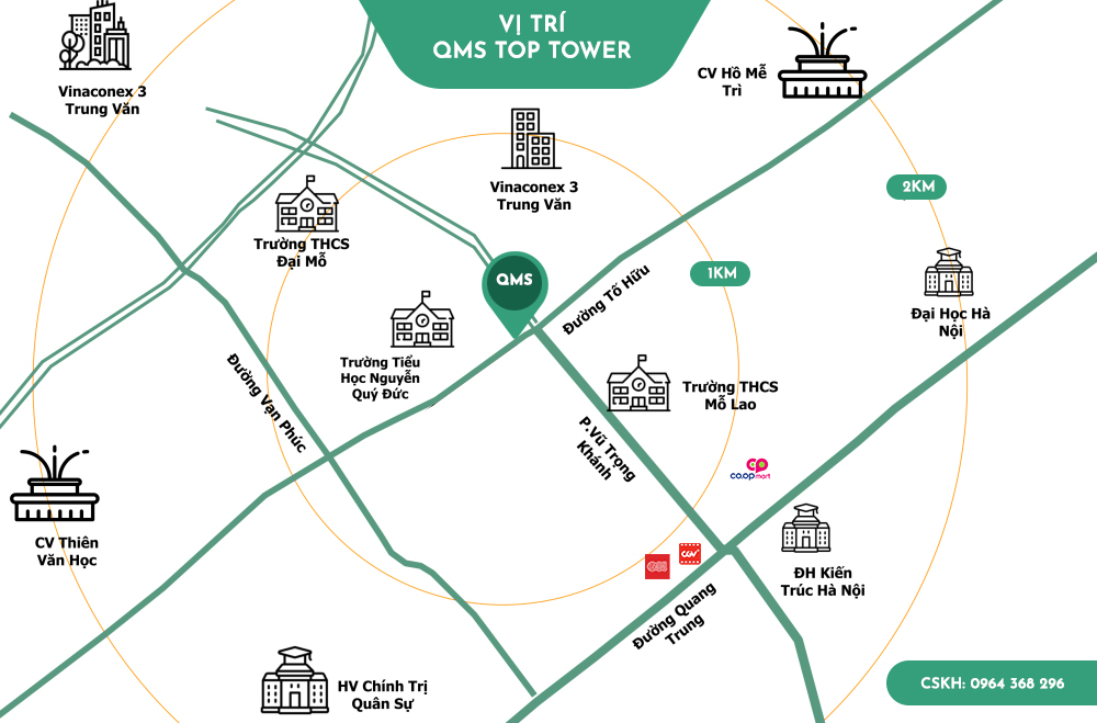 Vị trí chung cư QMS Top Tower Tố Hữu